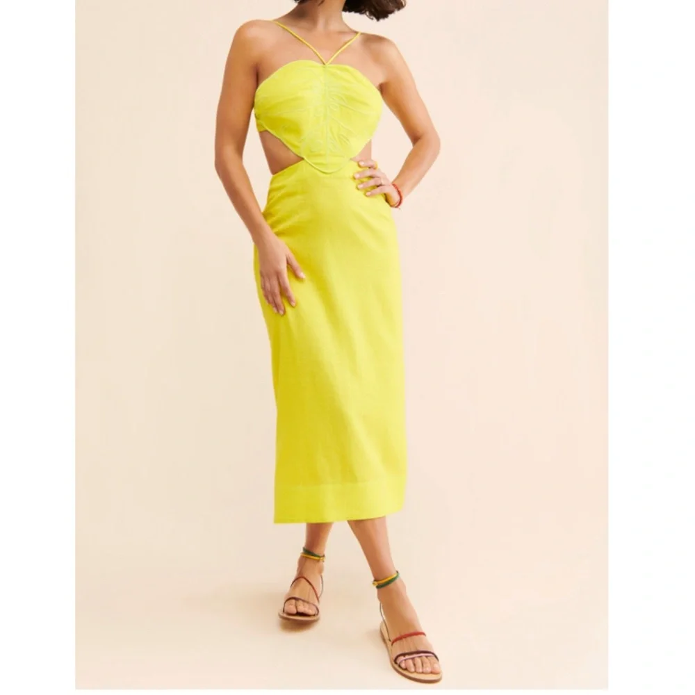 FARM Rio Monstera Midi Dress | Sz M - Picture 3 of 6